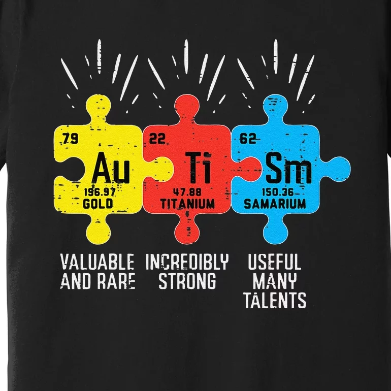 Autism Elements Periodic Table Awareness ASD Women Premium T-Shirt