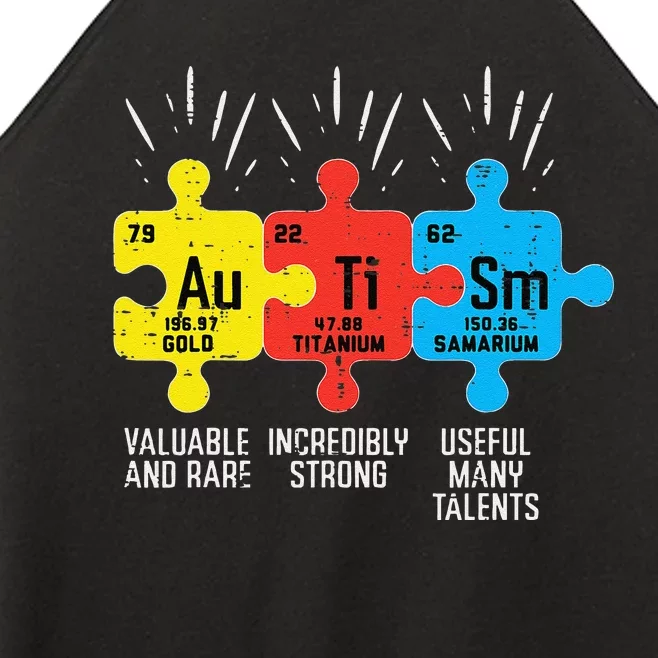 Autism Elements Periodic Table Awareness ASD Women Women’s Perfect Tri Rocker Tank