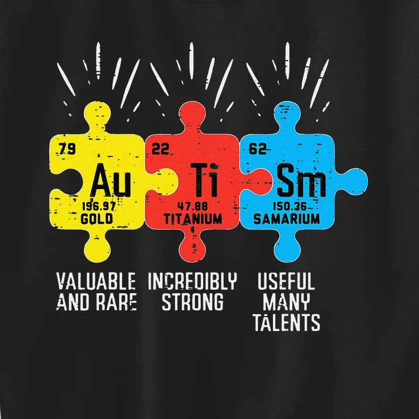 Autism Elements Periodic Table Awareness ASD Women Kids Sweatshirt