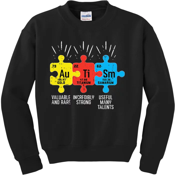 Autism Elements Periodic Table Awareness ASD Women Kids Sweatshirt