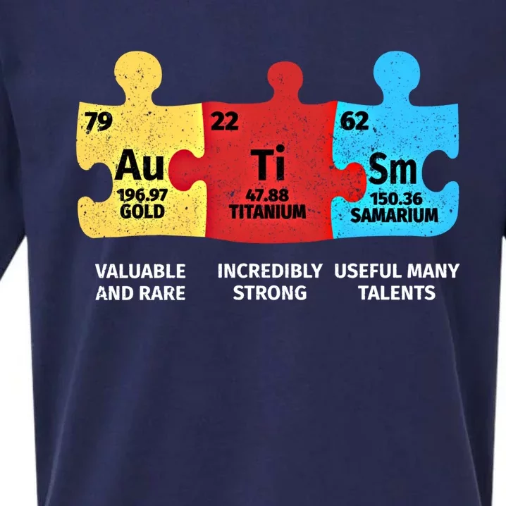 Autism Elets Periodic Table Asd Awareness Aspergers Gift Sueded Cloud Jersey T-Shirt