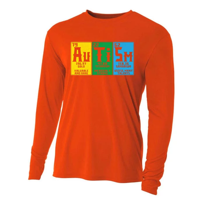 Autism Elets Periodic Table Asd Awareness Support Gift Cooling Performance Long Sleeve Crew