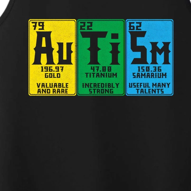 Autism Elets Periodic Table Asd Awareness Support Gift Performance Tank