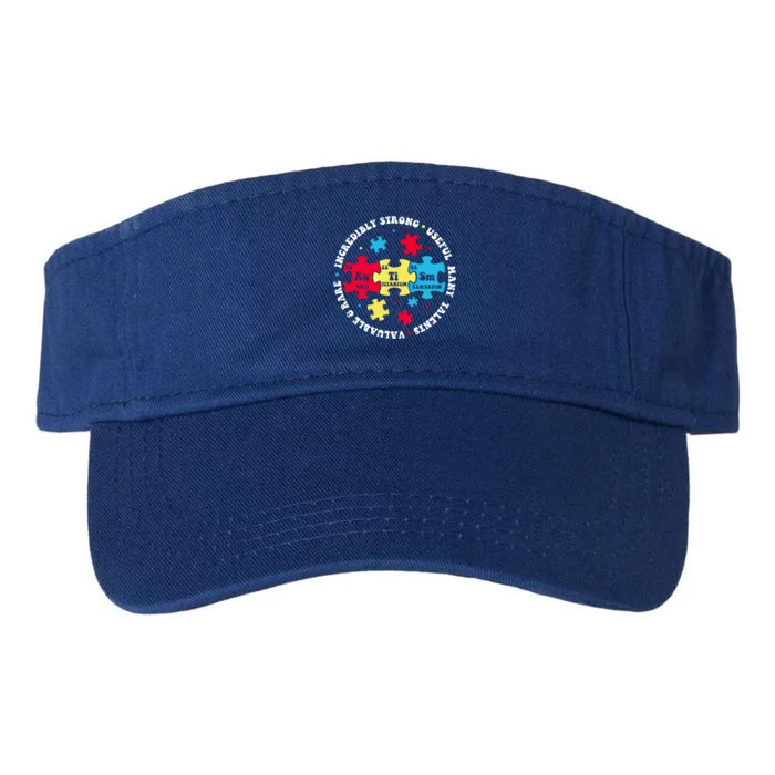 Autism Elets Periodic Table Awareness Asd Gift Valucap Bio-Washed Visor