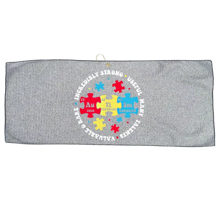 Autism Elets Periodic Table Awareness Asd Gift Large Microfiber Waffle Golf Towel