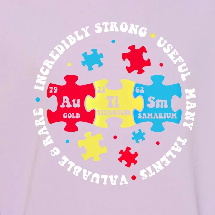 Autism Elets Periodic Table Awareness Asd Gift Garment-Dyed Sweatshirt