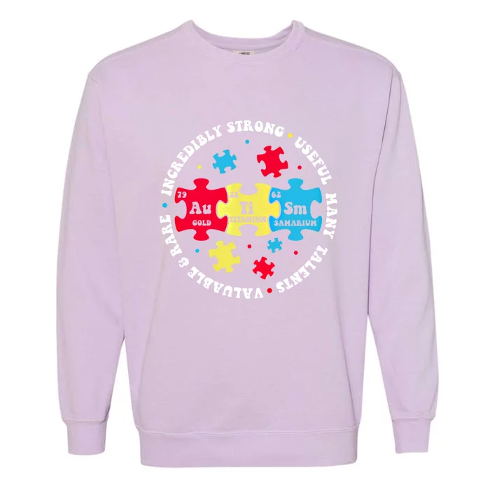 Autism Elets Periodic Table Awareness Asd Gift Garment-Dyed Sweatshirt