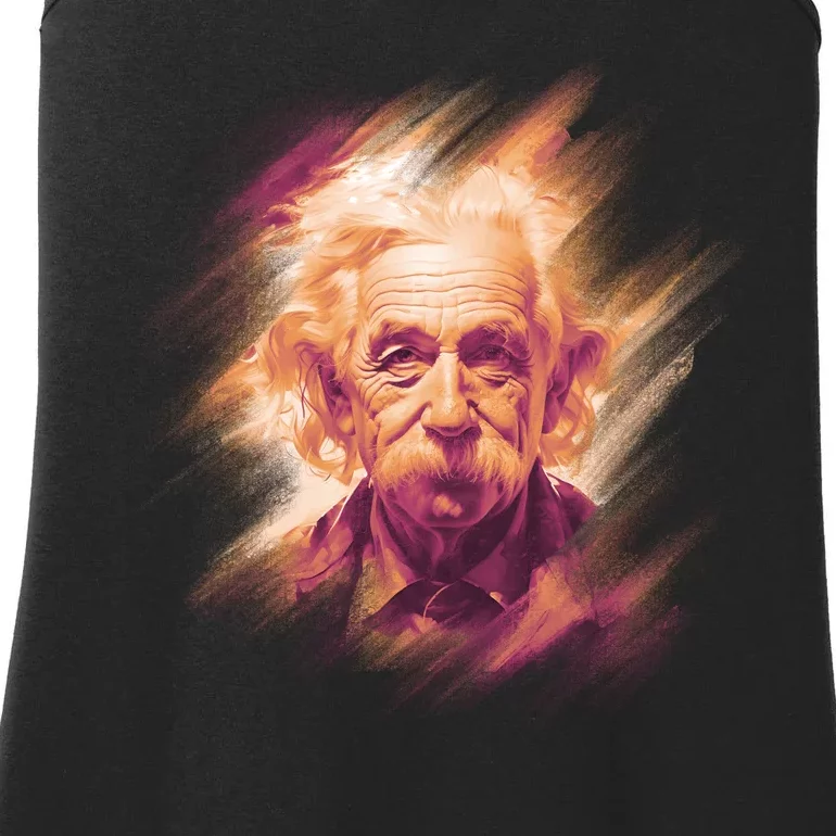 Albert Einstein Portrait Ladies Essential Tank