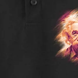 Albert Einstein Portrait Dry Zone Grid Performance Polo