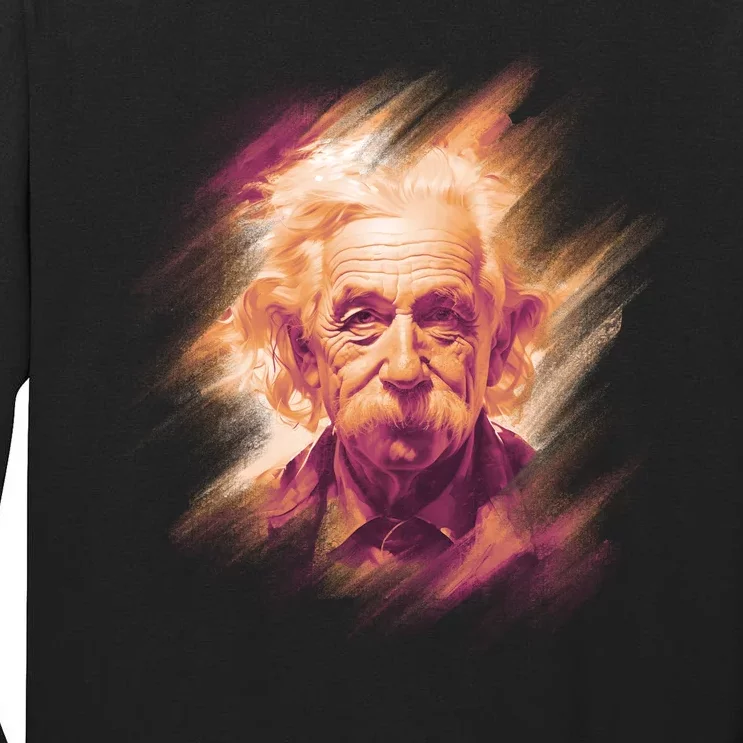 Albert Einstein Portrait Tall Long Sleeve T-Shirt