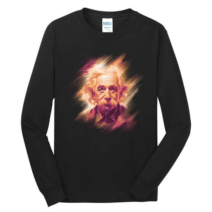 Albert Einstein Portrait Tall Long Sleeve T-Shirt