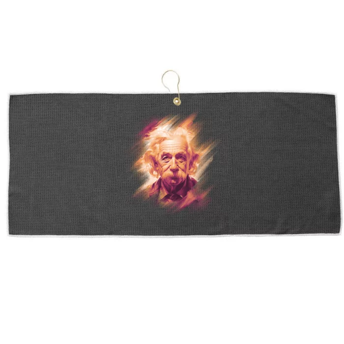 Albert Einstein Portrait Large Microfiber Waffle Golf Towel