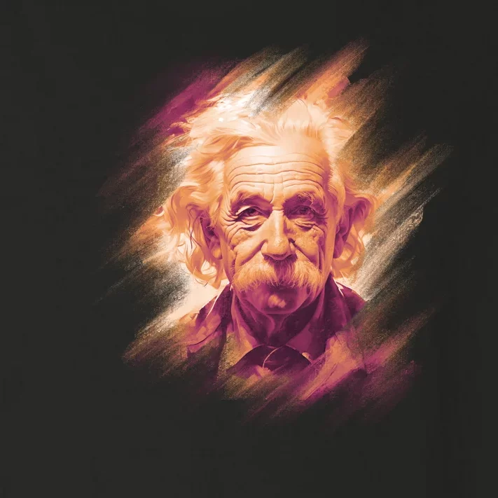 Albert Einstein Portrait Toddler Long Sleeve Shirt