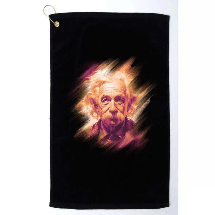 Albert Einstein Portrait Platinum Collection Golf Towel