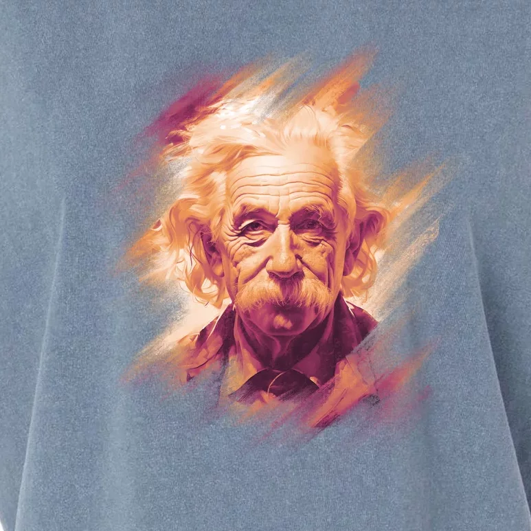 Albert Einstein Portrait Garment-Dyed Women's Muscle Tee