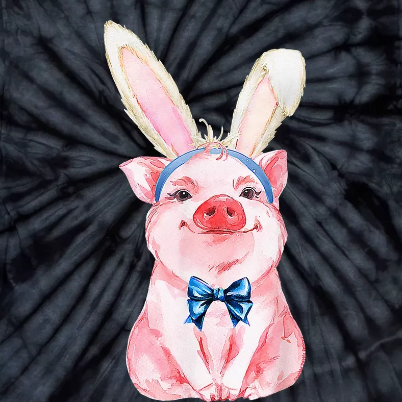 Adorable Easter Pig With Easter Bunny rabbit egg Tie-Dye T-Shirt