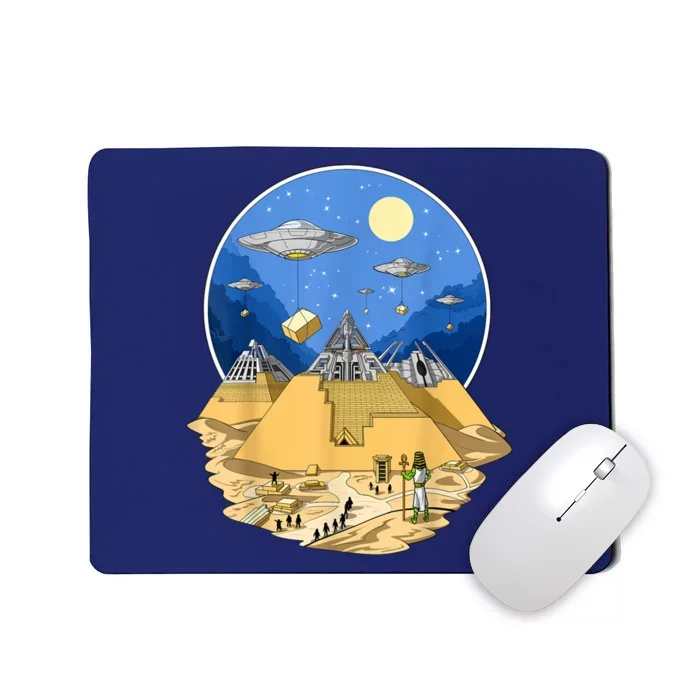 Ancient Egyptian Pyramids Aliens Space UFO Science Fiction Mousepad