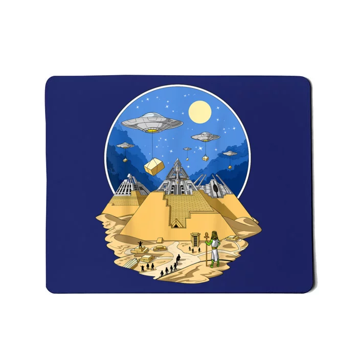 Ancient Egyptian Pyramids Aliens Space UFO Science Fiction Mousepad