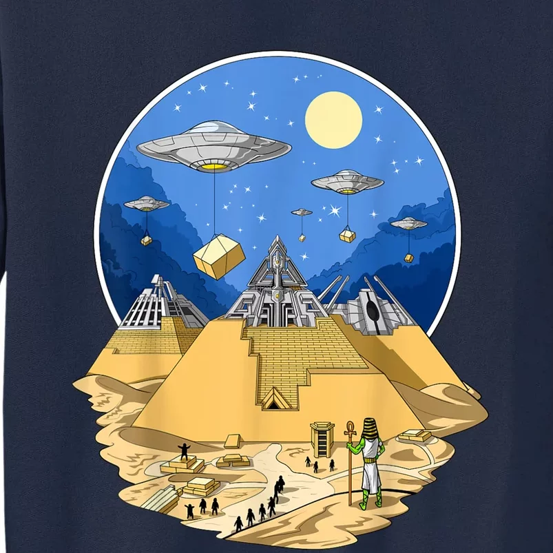 Ancient Egyptian Pyramids Aliens Space UFO Science Fiction Tall Sweatshirt