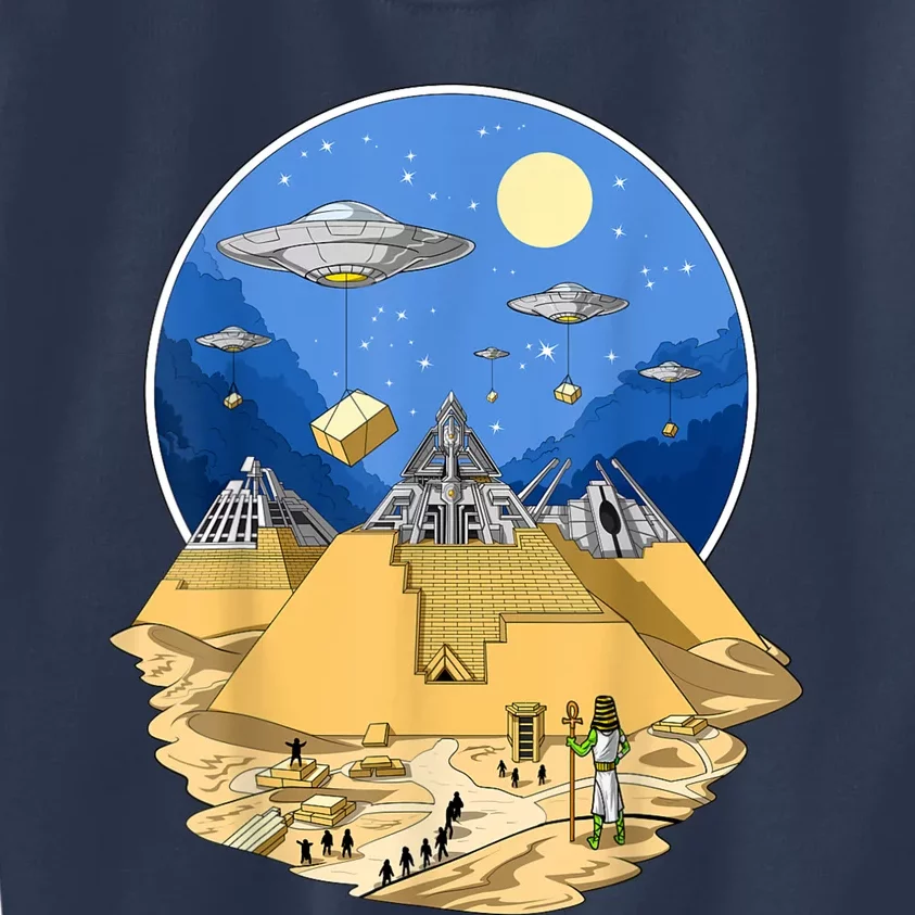 Ancient Egyptian Pyramids Aliens Space UFO Science Fiction Kids Sweatshirt