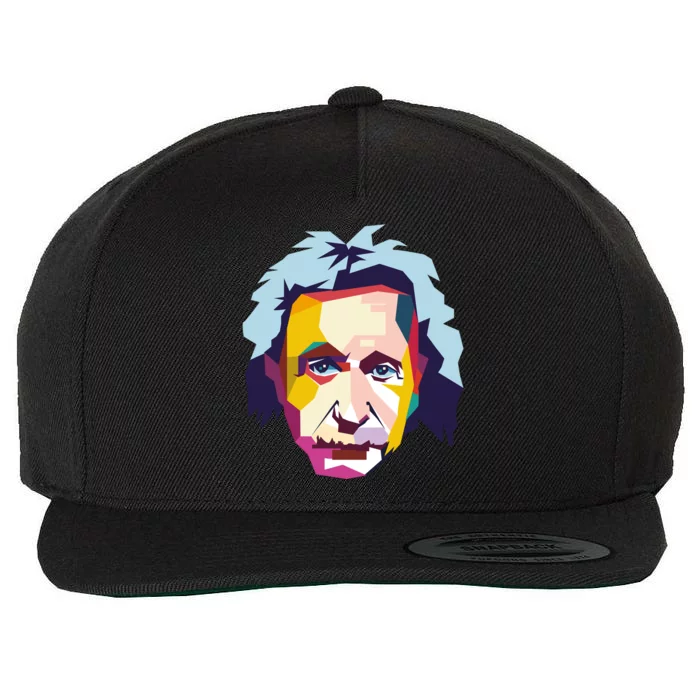 Albert Einstein Pop Art Wool Snapback Cap