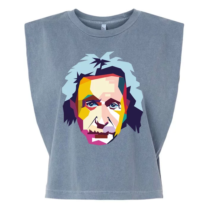 Albert Einstein Pop Art Garment-Dyed Women's Muscle Tee