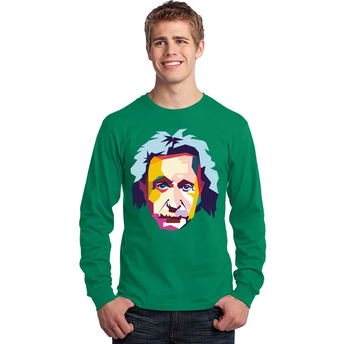 Albert Einstein Pop Art Long Sleeve Shirt