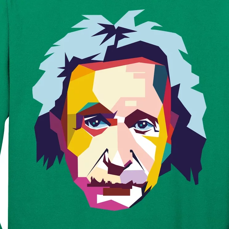 Albert Einstein Pop Art Long Sleeve Shirt