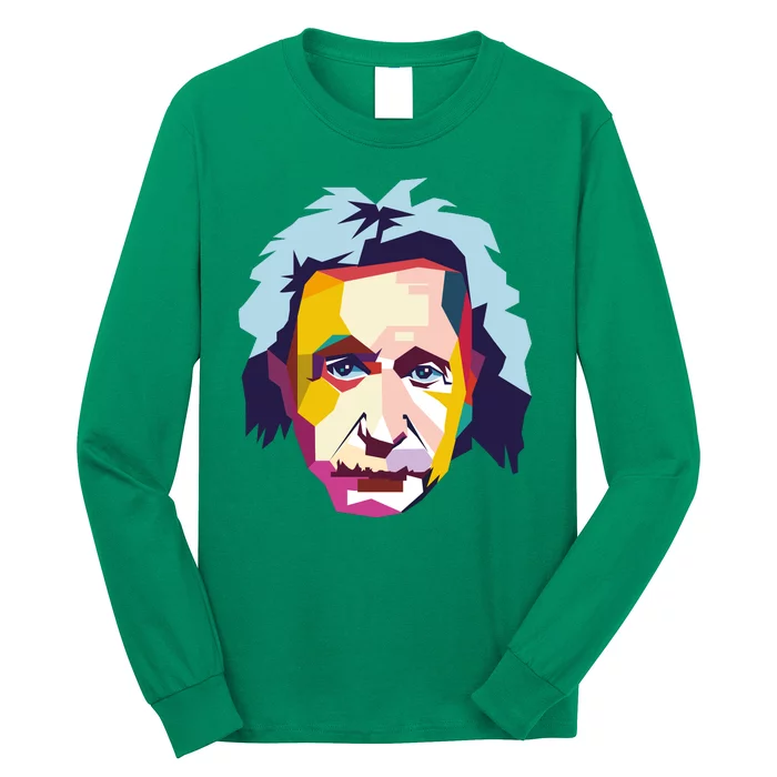 Albert Einstein Pop Art Long Sleeve Shirt