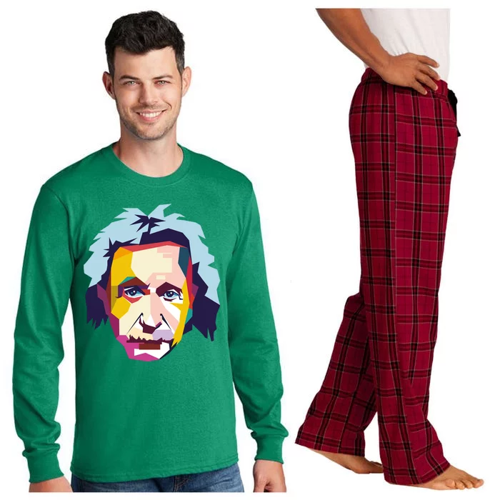 Albert Einstein Pop Art Long Sleeve Pajama Set