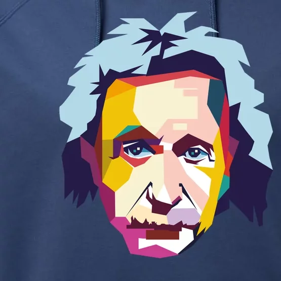 Albert Einstein Pop Art Performance Fleece Hoodie