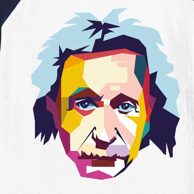 Albert Einstein Pop Art Baseball Sleeve Shirt