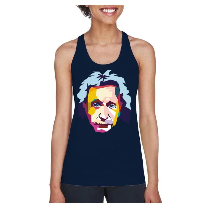 Albert Einstein Pop Art Women's Racerback Tank