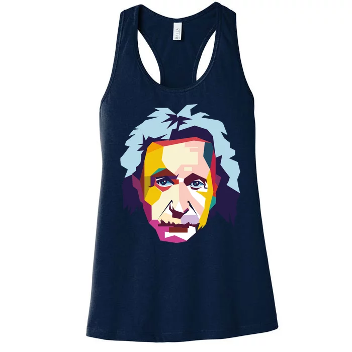 Albert Einstein Pop Art Women's Racerback Tank