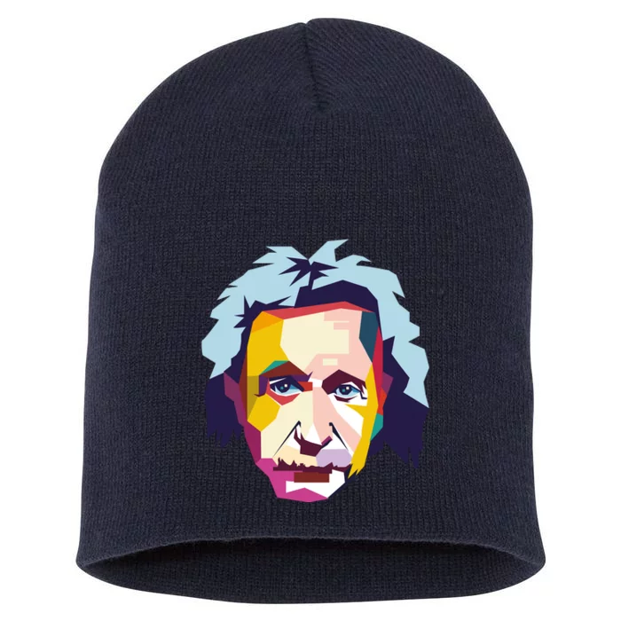 Albert Einstein Pop Art Short Acrylic Beanie