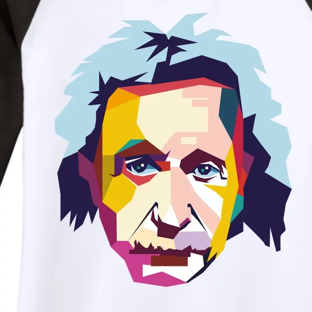 Albert Einstein Pop Art Women's Tri-Blend 3/4-Sleeve Raglan Shirt