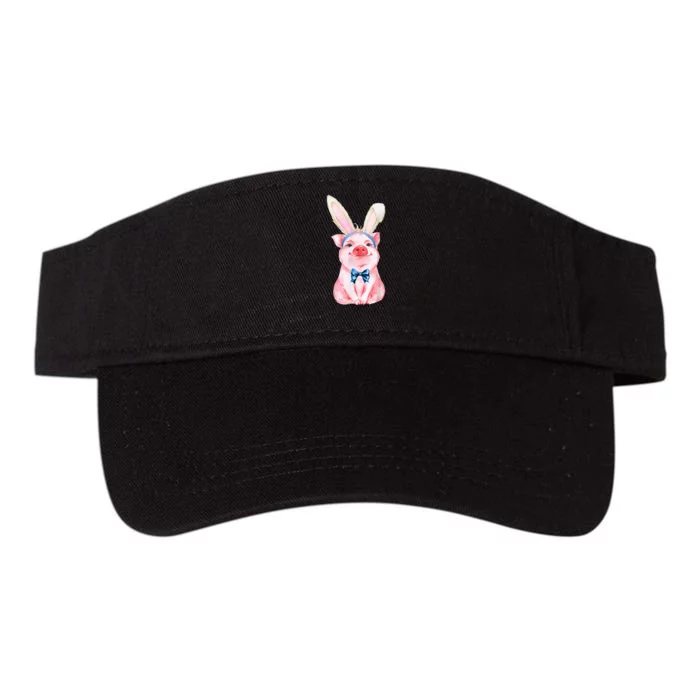 Adorable Easter Pig With Easter Bunny rabbit egg Valucap Bio-Washed Visor