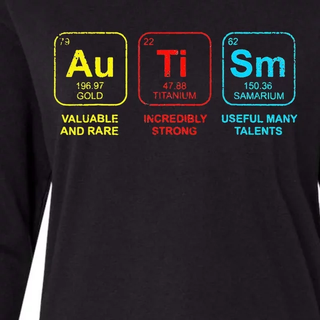 Autism Elements Periodic Table Awareness ASD Womens Cotton Relaxed Long Sleeve T-Shirt