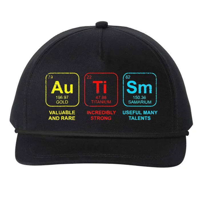 Autism Elements Periodic Table Awareness ASD Snapback Five-Panel Rope Hat