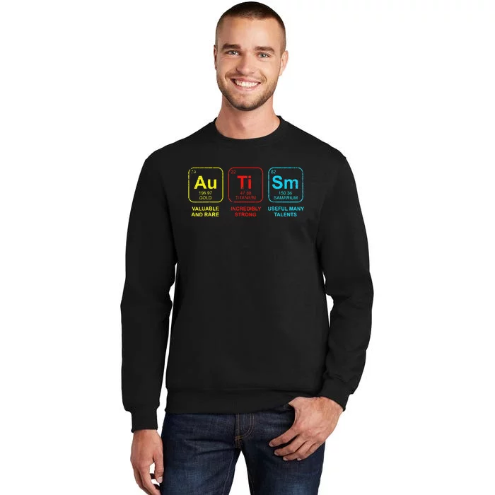 Autism Elements Periodic Table Awareness ASD Tall Sweatshirt