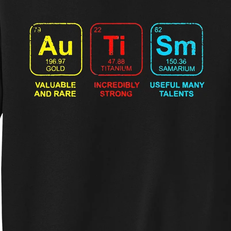 Autism Elements Periodic Table Awareness ASD Tall Sweatshirt