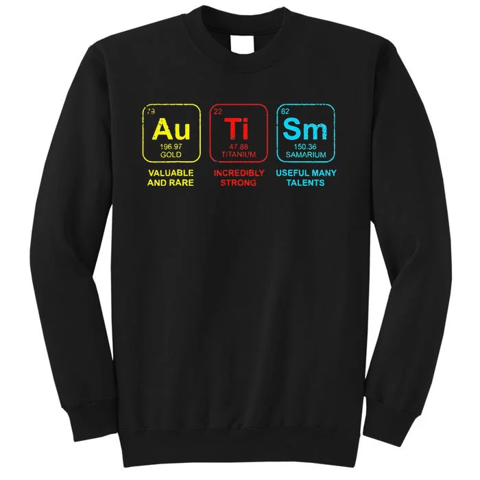 Autism Elements Periodic Table Awareness ASD Tall Sweatshirt