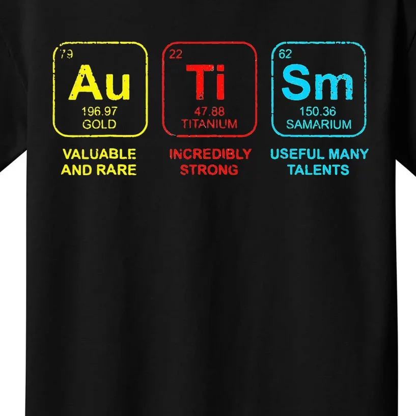 Autism Elements Periodic Table Awareness ASD Kids T-Shirt