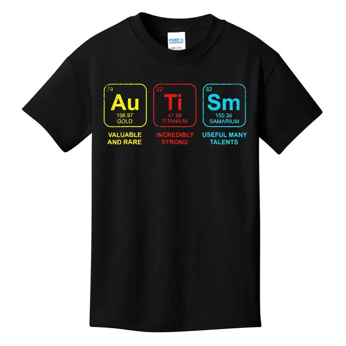 Autism Elements Periodic Table Awareness ASD Kids T-Shirt