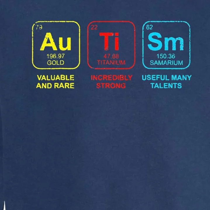 Autism Elements Periodic Table Awareness ASD Garment-Dyed Sweatshirt