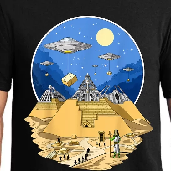 Ancient Egyptian Pyramids Aliens Space UFO Science Fiction Pajama Set