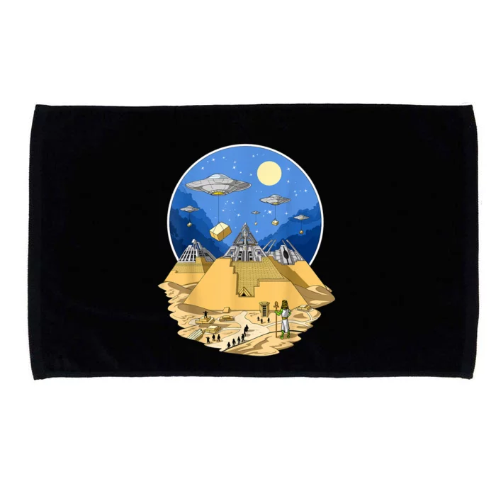 Ancient Egyptian Pyramids Aliens Space UFO Science Fiction Microfiber Hand Towel