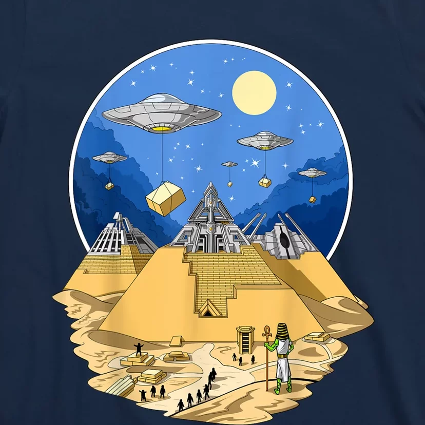 Ancient Egyptian Pyramids Aliens Space UFO Science Fiction T-Shirt