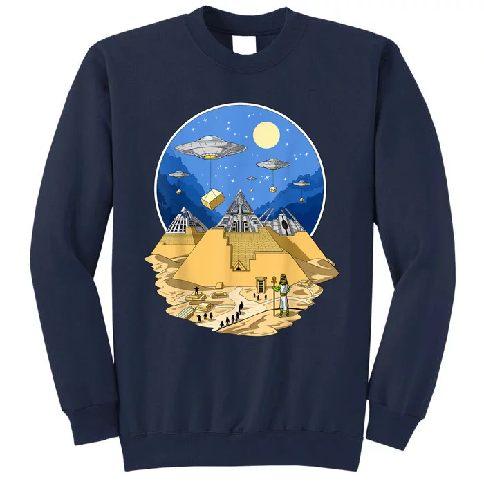 Ancient Egyptian Pyramids Aliens Space UFO Science Fiction Tall Sweatshirt