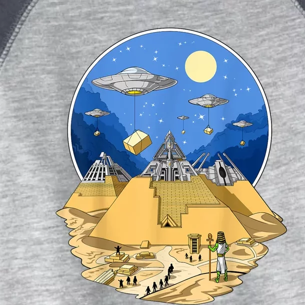 Ancient Egyptian Pyramids Aliens Space UFO Science Fiction Toddler Fine Jersey T-Shirt